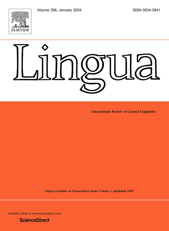 Go to journal home page - Lingua